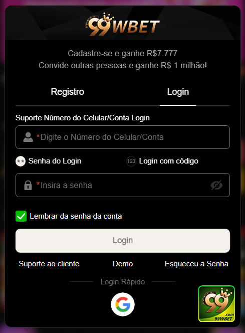 Recompensas VIP 99wbet.com